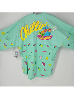 Disney Toy Story Spirit Jersey Large Summer Splash Aqua Chillin Grillin NWT